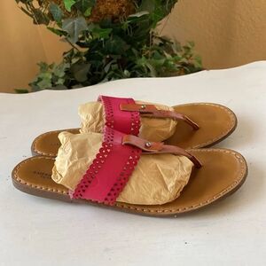 American Eagle Outfitters Slip-On T-Strap Pink Thong Sandals Size 8